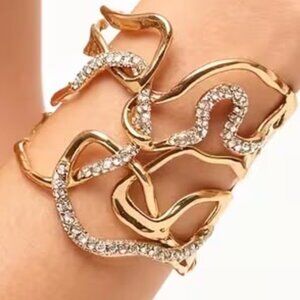 PERFECT IMPERFECT CRYSTAL GOLDEN BRAMBLE IMPRESSIVE CUFF BRACELET *BRAND NEW* 68